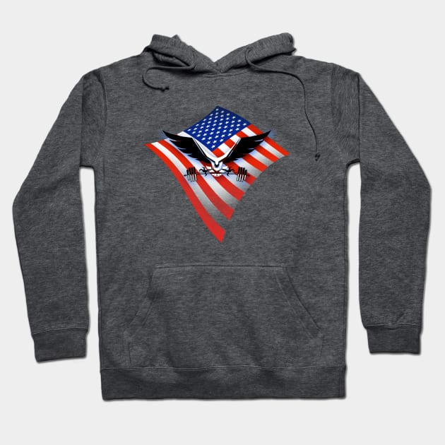 US Strong America Strong Hoodie by DDGraphits